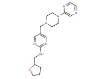 5-[(4-pyrazin-2-ylpiperazin-1-yl)methyl]-N-(tetrahydrofuran-2-ylmethyl)pyrimidin-2-amine