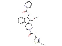 N-{(2R*,3R*)-2-methoxy-1'-[(2-methyl-1,3-thiazol-4-yl)acetyl]-2,3-dihydrospiro[indene-1,4'-piperidin]-3-yl}-2-pyridinecarboxamide