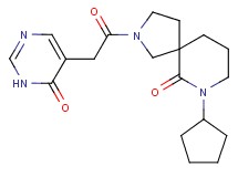 7-cyclopentyl-2-[(6-oxo-1,6-dihydro-5-pyrimidinyl)acetyl]-2,7-diazaspiro[4.5]decan-6-one