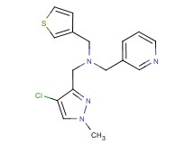 1-(4-chloro-1-methyl-1H-pyrazol-3-yl)-N-(pyridin-3-ylmethyl)-N-(3-thienylmethyl)methanamine