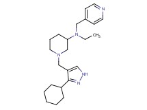 1-[(3-cyclohexyl-1H-pyrazol-4-yl)methyl]-N-ethyl-N-(4-pyridinylmethyl)-3-piperidinamine