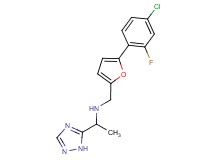N-{[5-(4-chloro-2-fluorophenyl)-2-furyl]methyl}-1-(1H-1,2,4-triazol-5-yl)ethanamine