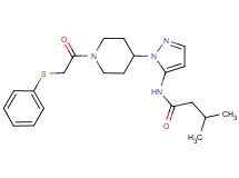 3-methyl-N-(1-{1-[(phenylthio)acetyl]-4-piperidinyl}-1H-pyrazol-5-yl)butanamide