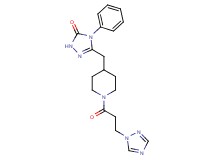 4-phenyl-5-({1-[3-(1H-1,2,4-triazol-1-yl)propanoyl]piperidin-4-yl}methyl)-2,4-dihydro-3H-1,2,4-triazol-3-one