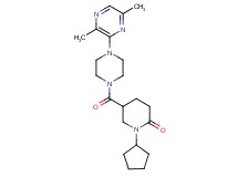 1-cyclopentyl-5-{[4-(3,6-dimethyl-2-pyrazinyl)-1-piperazinyl]carbonyl}-2-piperidinone