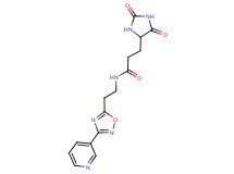 3-(2,5-dioxo-4-imidazolidinyl)-N-{2-[3-(3-pyridinyl)-1,2,4-oxadiazol-5-yl]ethyl}propanamide