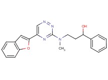 3-[[5-(1-benzofuran-2-yl)-1,2,4-triazin-3-yl](methyl)amino]-1-phenyl-1-propanol