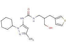 N-(1-cyclohexyl-3-methyl-1H-pyrazol-5-yl)-N'-[3-hydroxy-2-(3-thienylmethyl)propyl]urea