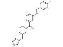 (4-fluorobenzyl)(3-{[3-(1H-imidazol-1-ylmethyl)piperidin-1-yl]carbonyl}phenyl)amine