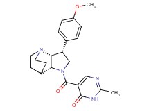 5-{[(2R*,3R*,6R*)-3-(4-methoxyphenyl)-1,5-diazatricyclo[5.2.2.0~2,6~]undec-5-yl]carbonyl}-2-methylpyrimidin-4(3H)-one
