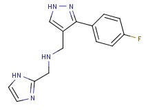 1-[3-(4-fluorophenyl)-1H-pyrazol-4-yl]-N-(1H-imidazol-2-ylmethyl)methanamine