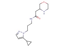 N-[3-(5-cyclopropyl-1H-pyrazol-1-yl)propyl]-2-(3-morpholinyl)acetamide