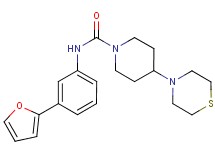 N-[3-(2-furyl)phenyl]-4-thiomorpholin-4-ylpiperidine-1-carboxamide