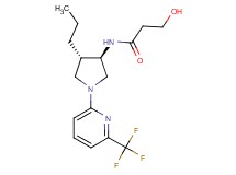 3-hydroxy-N-{(3R*,4S*)-4-propyl-1-[6-(trifluoromethyl)-2-pyridinyl]-3-pyrrolidinyl}propanamide