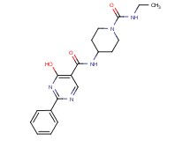 N-{1-[(ethylamino)carbonyl]piperidin-4-yl}-4-hydroxy-2-phenylpyrimidine-5-carboxamide