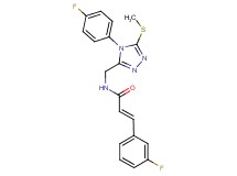 (2E)-3-(3-fluorophenyl)-N-{[4-(4-fluorophenyl)-5-(methylthio)-4H-1,2,4-triazol-3-yl]methyl}acrylamide