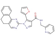 1-(5,6-dihydrobenzo[h]quinazolin-2-yl)-5-(2-furyl)-N-(2-pyridinylmethyl)-1H-pyrazole-4-carboxamide