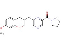 2-[(7-methoxy-3,4-dihydro-2H-chromen-3-yl)methyl]-6-(pyrrolidin-1-ylcarbonyl)pyrazine