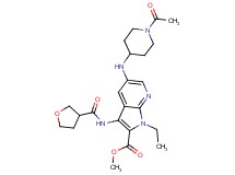 methyl 5-[(1-acetyl-4-piperidinyl)amino]-1-ethyl-3-[(tetrahydro-3-furanylcarbonyl)amino]-1H-pyrrolo[2,3-b]pyridine-2-carboxylate