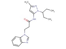 3-(1H-benzimidazol-1-yl)-N-[1-(1-ethylpropyl)-3-methyl-1H-pyrazol-5-yl]propanamide