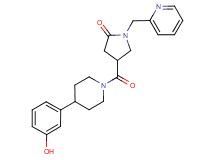 4-{[4-(3-hydroxyphenyl)piperidin-1-yl]carbonyl}-1-(pyridin-2-ylmethyl)pyrrolidin-2-one