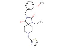 1-ethyl-3-(3-methoxybenzyl)-8-(1,3-thiazol-2-ylmethyl)-1,3,8-triazaspiro[4.5]decane-2,4-dione