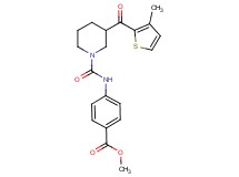 methyl 4-[({3-[(3-methyl-2-thienyl)carbonyl]-1-piperidinyl}carbonyl)amino]benzoate