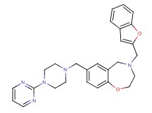 4-(1-benzofuran-2-ylmethyl)-7-{[4-(2-pyrimidinyl)-1-piperazinyl]methyl}-2,3,4,5-tetrahydro-1,4-benzoxazepine