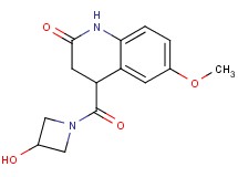 4-[(3-hydroxy-1-azetidinyl)carbonyl]-6-methoxy-3,4-dihydro-2(1H)-quinolinone