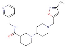 1'-[(3-methylisoxazol-5-yl)methyl]-N-(pyridin-3-ylmethyl)-1,4'-bipiperidine-3-carboxamide