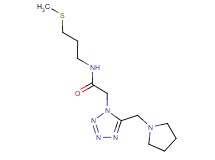 N-[3-(methylthio)propyl]-2-[5-(1-pyrrolidinylmethyl)-1H-tetrazol-1-yl]acetamide