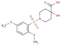 1-[(2,5-dimethoxyphenyl)sulfonyl]-4-hydroxypiperidine-4-carboxylic acid