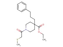 ethyl 1-[(methylthio)acetyl]-4-(3-phenylpropyl)-4-piperidinecarboxylate