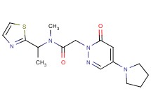 N-methyl-2-(6-oxo-4-pyrrolidin-1-ylpyridazin-1(6H)-yl)-N-[1-(1,3-thiazol-2-yl)ethyl]acetamide