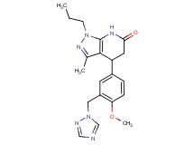 4-[4-methoxy-3-(1H-1,2,4-triazol-1-ylmethyl)phenyl]-3-methyl-1-propyl-1,4,5,7-tetrahydro-6H-pyrazolo[3,4-b]pyridin-6-one
