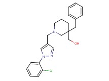 (3-benzyl-1-{[1-(2-chlorophenyl)-1H-pyrazol-4-yl]methyl}-3-piperidinyl)methanol