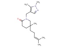 1-[(1,5-dimethyl-1H-pyrazol-4-yl)methyl]-5-methyl-5-(4-methylpent-3-en-1-yl)piperidin-2-one