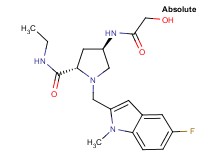 (4R)-N-ethyl-1-[(5-fluoro-1-methyl-1H-indol-2-yl)methyl]-4-(glycoloylamino)-L-prolinamide