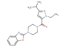 2-{4-[(1-ethyl-3-isopropyl-1H-pyrazol-5-yl)carbonyl]-1-piperazinyl}-1,3-benzoxazole