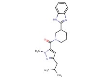 2-{1-[(3-isobutyl-1-methyl-1H-pyrazol-5-yl)carbonyl]-3-piperidinyl}-1H-benzimidazole