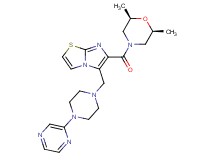6-{[(2R*,6S*)-2,6-dimethyl-4-morpholinyl]carbonyl}-5-{[4-(2-pyrazinyl)-1-piperazinyl]methyl}imidazo[2,1-b][1,3]thiazole