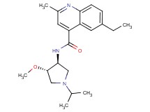 6-ethyl-N-[(3S*,4S*)-1-isopropyl-4-methoxy-3-pyrrolidinyl]-2-methyl-4-quinolinecarboxamide