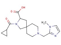 2-(cyclopropylcarbonyl)-8-[(1-methyl-1H-imidazol-2-yl)methyl]-2,8-diazaspiro[4.5]decane-3-carboxylic acid