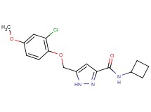 5-[(2-chloro-4-methoxyphenoxy)methyl]-N-cyclobutyl-1H-pyrazole-3-carboxamide