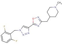 4-({5-[1-(2,6-difluorobenzyl)-1H-1,2,3-triazol-4-yl]-1,2,4-oxadiazol-3-yl}methyl)-1-methylpiperidine