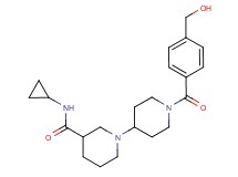 N-cyclopropyl-1'-[4-(hydroxymethyl)benzoyl]-1,4'-bipiperidine-3-carboxamide