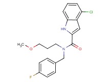 4-chloro-N-(4-fluorobenzyl)-N-(3-methoxypropyl)-1H-indole-2-carboxamide