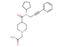 1-(2-amino-2-oxoethyl)-N-cyclopentyl-N-(3-phenylprop-2-yn-1-yl)piperidine-4-carboxamide