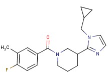 3-[1-(cyclopropylmethyl)-1H-imidazol-2-yl]-1-(4-fluoro-3-methylbenzoyl)piperidine
