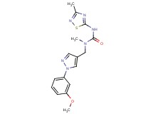 N-{[1-(3-methoxyphenyl)-1H-pyrazol-4-yl]methyl}-N-methyl-N'-(3-methyl-1,2,4-thiadiazol-5-yl)urea